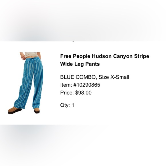 Free People Hudson Canyon Stripe Wide Leg Pants - Picture 4 of 4